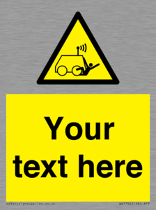 Custom warning run over by operator controlled machine